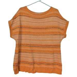 2/$20 Ricki's Orange Striped Knit Top